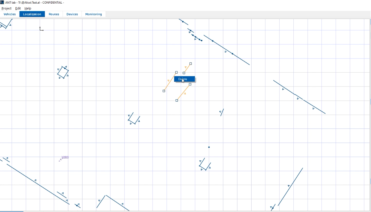 Cleaning a site map in BlueBotics ANT software